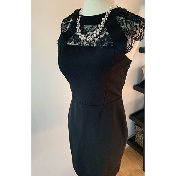 Express black lacy dress size 4 - Picture 1 of 5